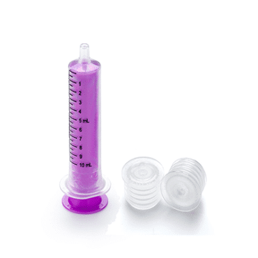 10ml oral syringe and SealSafe adapters
